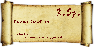 Kuzma Szofron névjegykártya